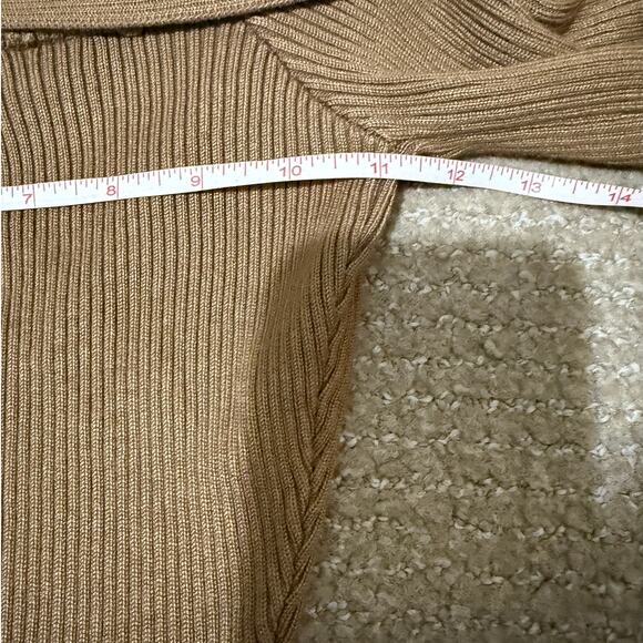 NWT Fashion Nova Tamara Camel Ribbed‎ Knit Sweater Maxi Bodycon Dress Size XS - Picture 7 of 12